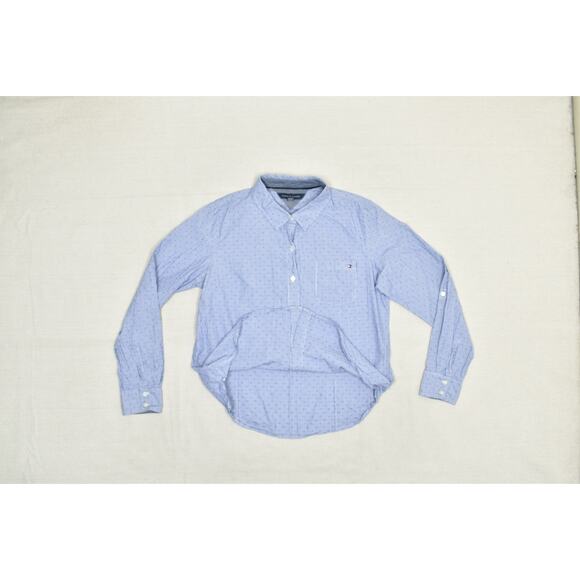 Tommy Hilfiger Shirt Mens Medium Button Up Long Sleeve Pocket Polka Dot - Picture 2 of 8